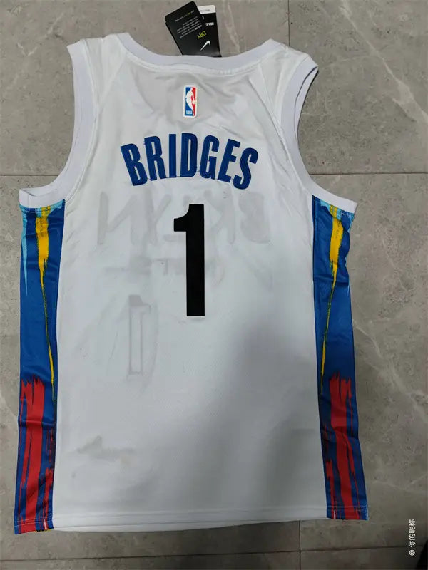 Brooklyn Nets Mikal Bridges NO.1 Basketball Jersey