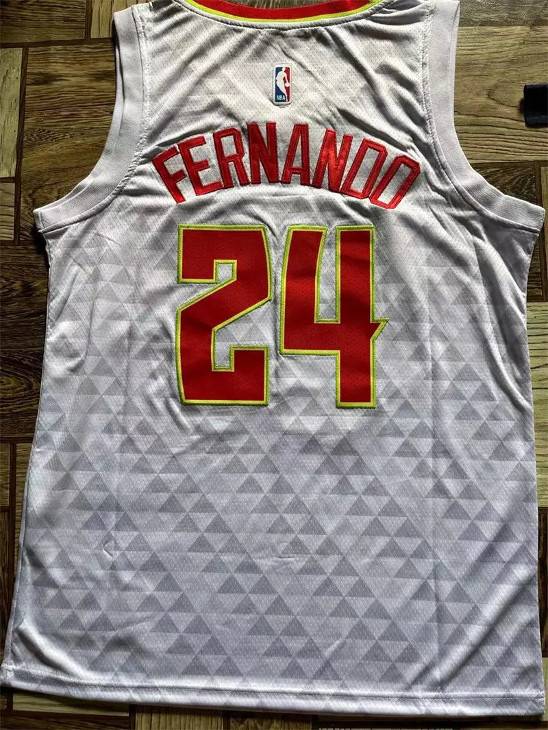 Atlanta Hawks Bruno Fernando NO.24 Basketball Jersey