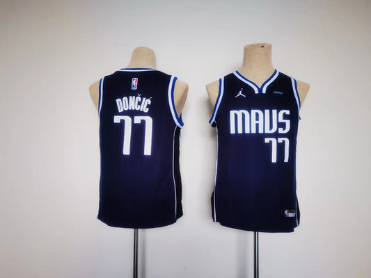 Kids Dallas Mavericks Don?i? NO.77 Basketball Jersey