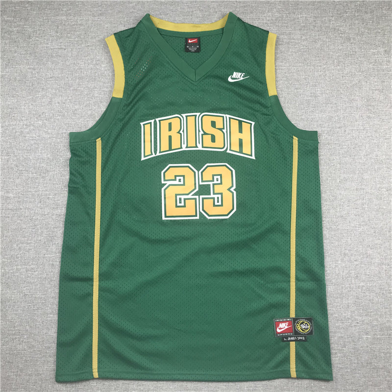 Los Angeles Lakers Lebron James NO.23 high school irish Basketball Jersey