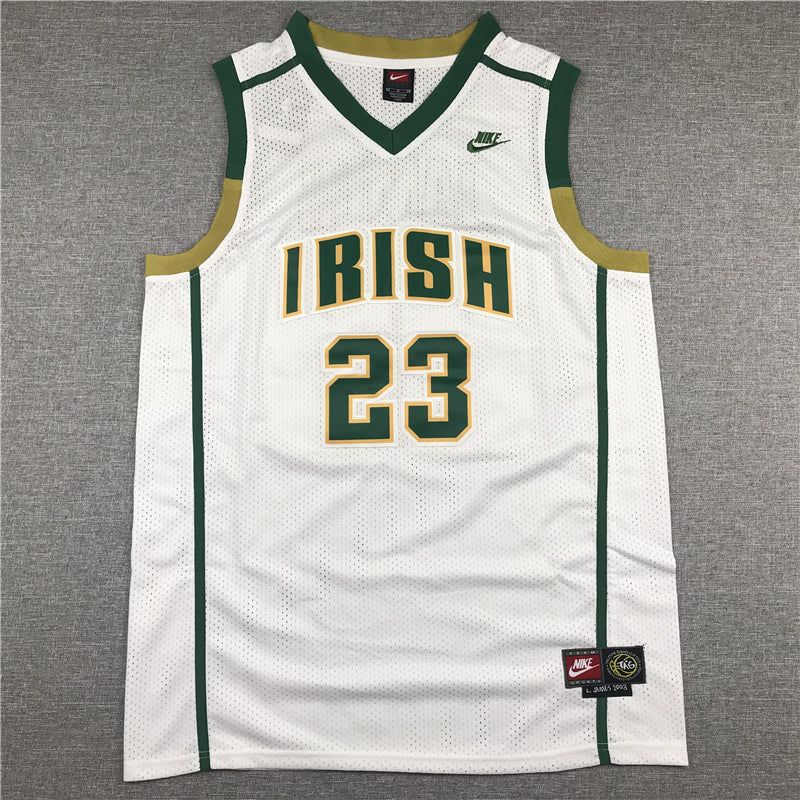 Los Angeles Lakers Lebron James NO.23 high school irish Basketball Jersey