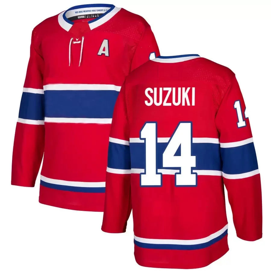 22 Cole Caufield Red Home 2021 Reverse Retro Jersey 14 Nick Suzuki 31 Carey Price 11 Brendan Gallagher 27 Romanov Hockey Jerseys