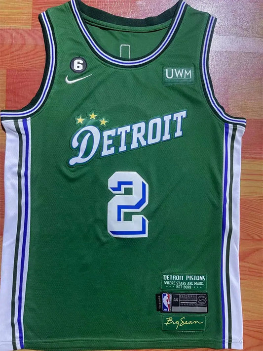 Detroit Pistons Cade Cunningham NO.2 Basketball Jersey