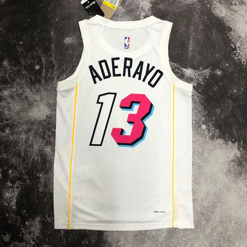 Miami Heat AdeRayo NO.13 White Basketball Jersey