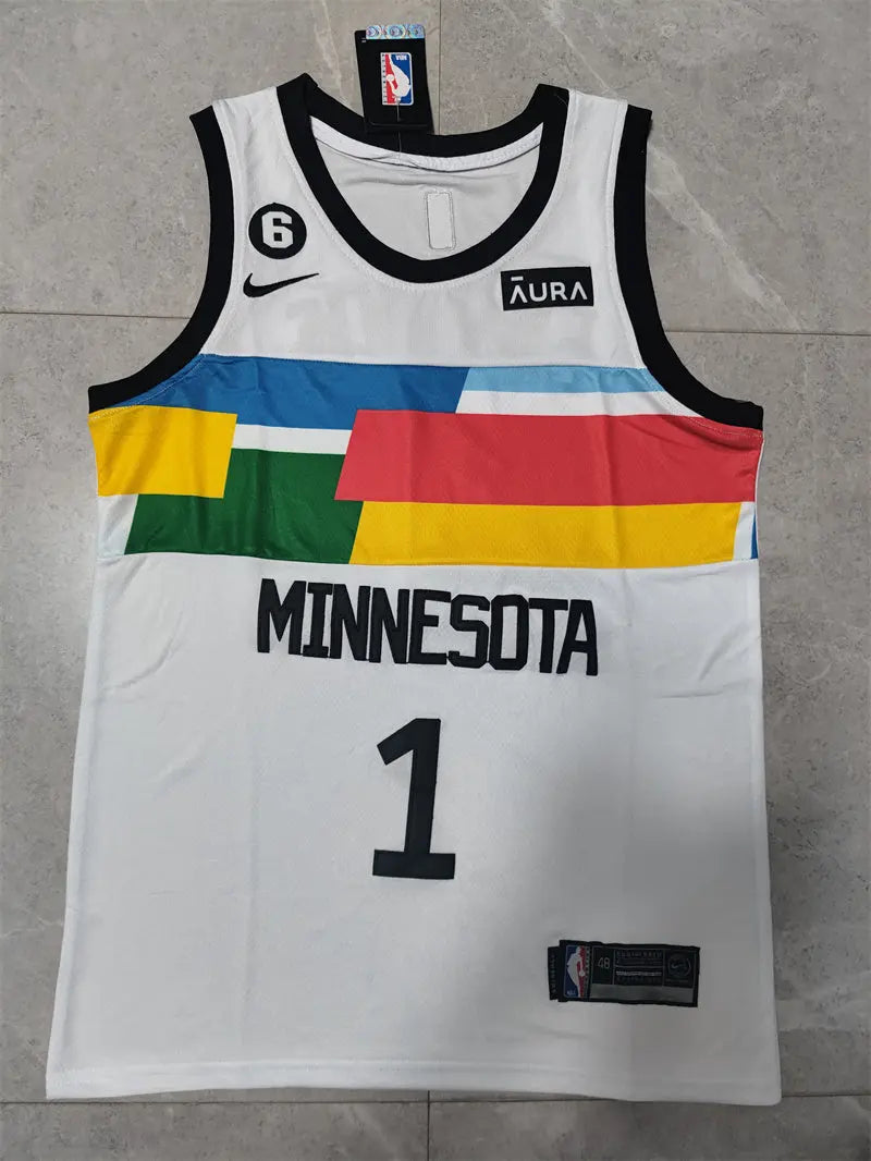 Minnesota Timberwolves Anthony Edwards NO.1 Basketball Jersey