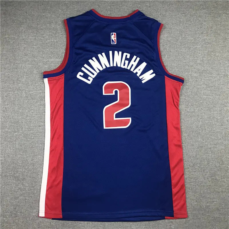 Detroit Pistons Cade Cunningham NO.2 Basketball Jersey