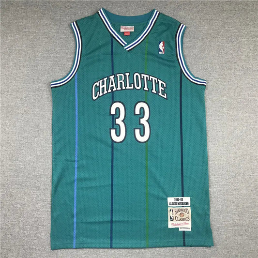 Charlotte Hornets Alonzo Mourning NO.33 Basketball Jersey