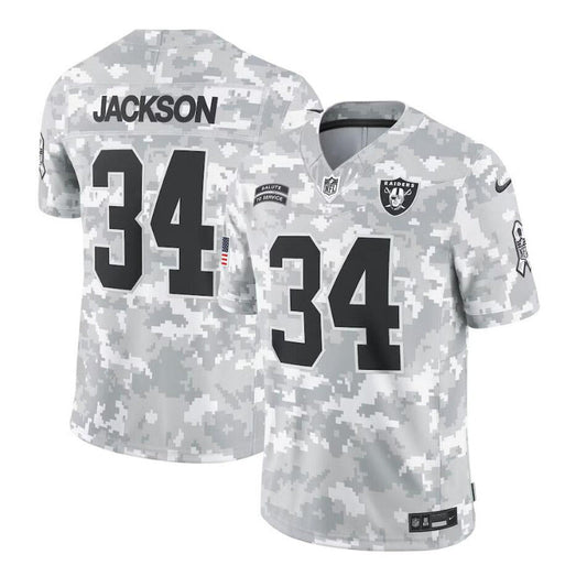 men/women/kids Las Vegas Raiders Bo Jackson No.34 2024 Salute To Service Jersey