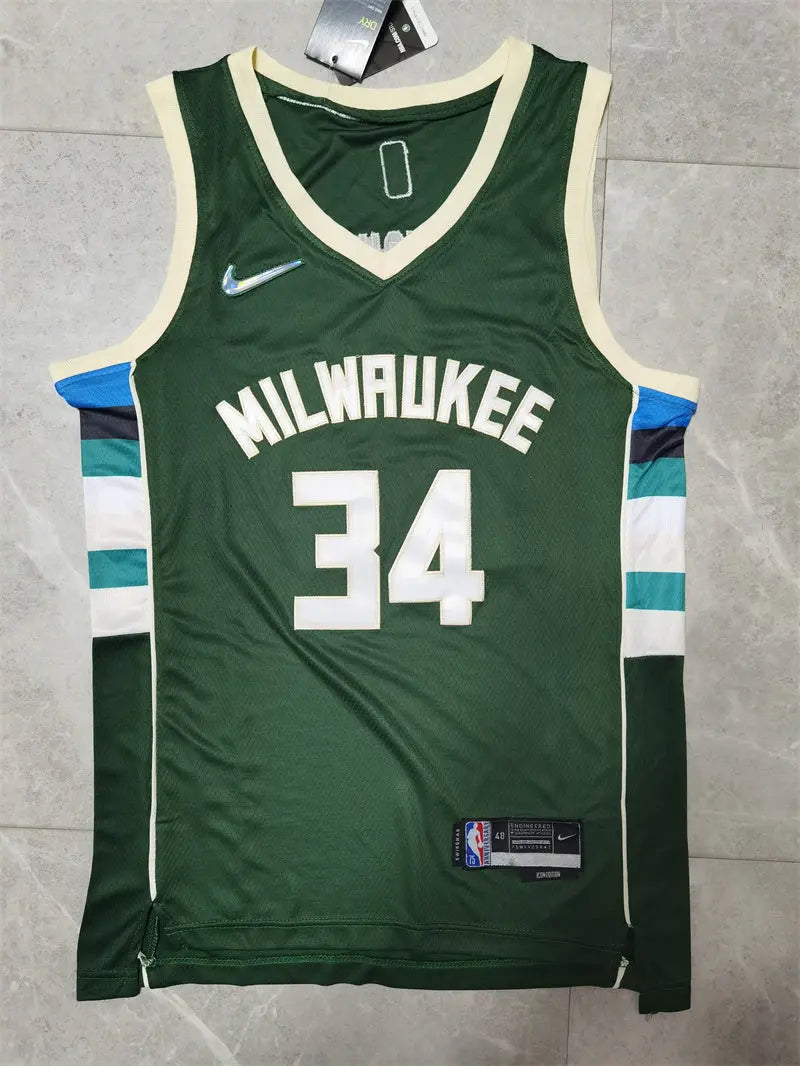 Milwaukee Bucks Giannis Antetokounmpo NO.34 Basketball Jersey