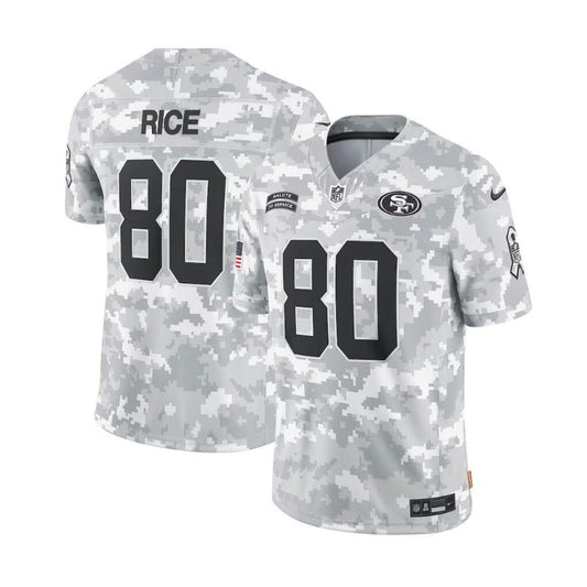 men/women/kids San Francisco 49ers Jerry Rice No.80 2024 Salute To Service Jersey