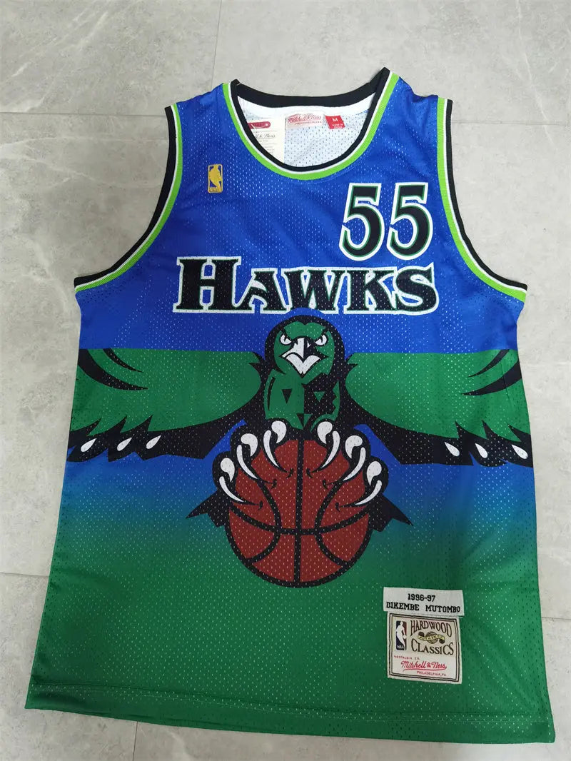 Atlanta Hawks Dikembe Mutombo NO.55 Basketball Jersey