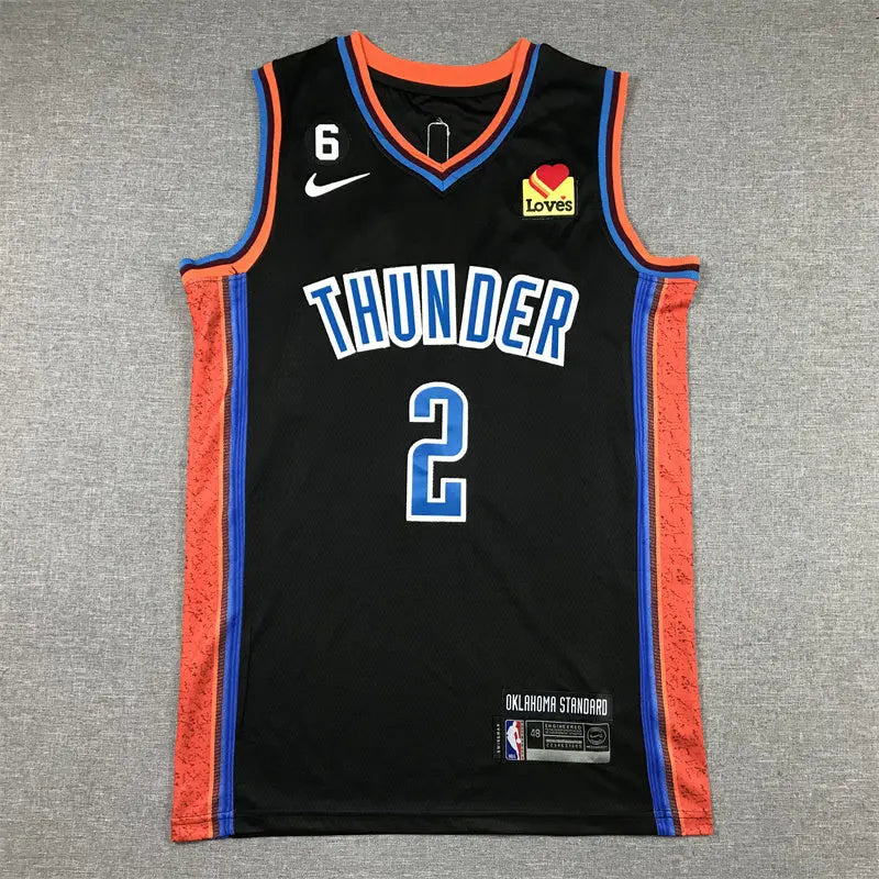 Oklahoma City Thunder Shai Gilgeous-Alexander NO.2 Basketball Jersey