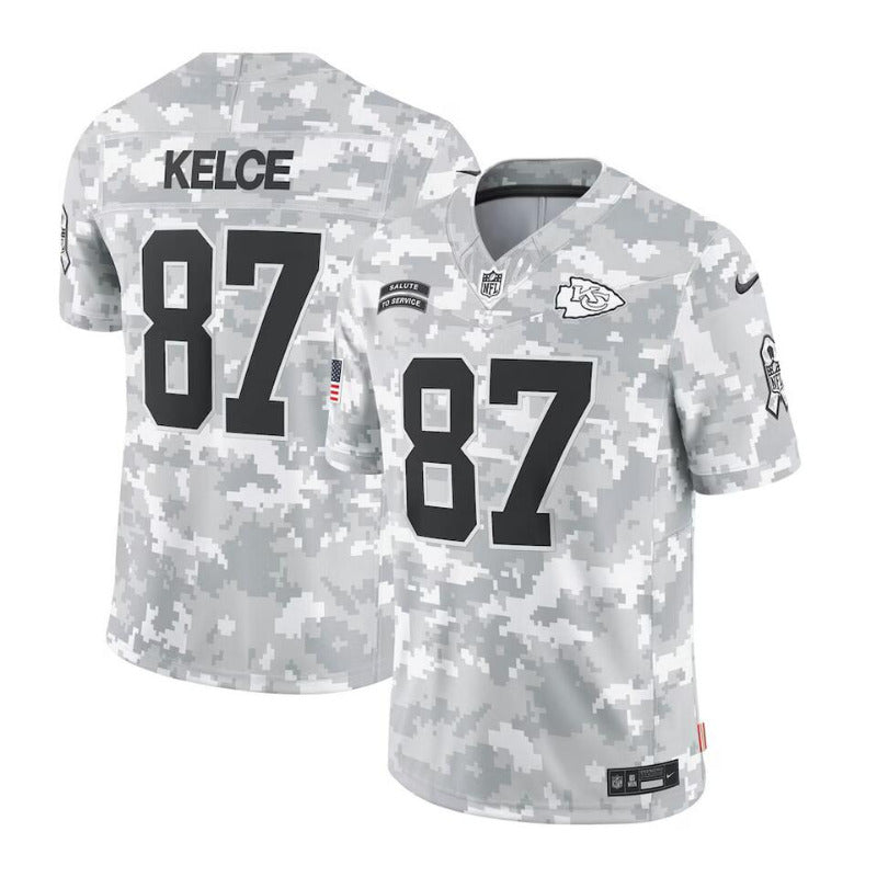 men/women/kids Kansas City Chiefs Travis Kelce No.87 2024 Salute To Service Jersey