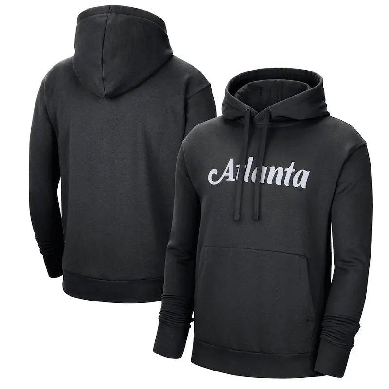 men/women/kids Atlanta Hawks Black Basketball Hoodies