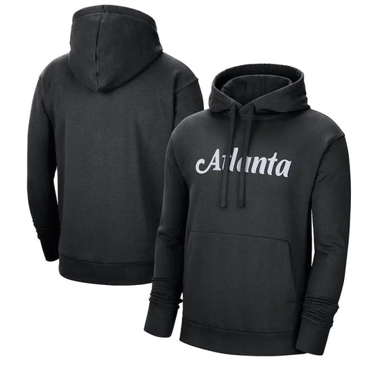 men/women/kids Atlanta Hawks Black Basketball Hoodies