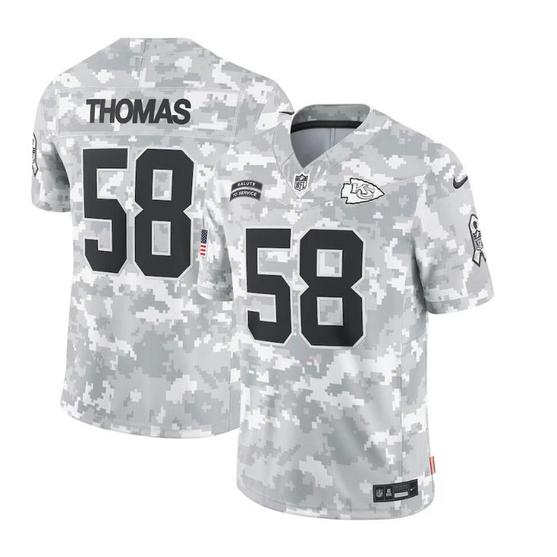 men/women/kids Kansas City Chiefs Derrick Thomas No.58 2024 Salute To Service Jersey