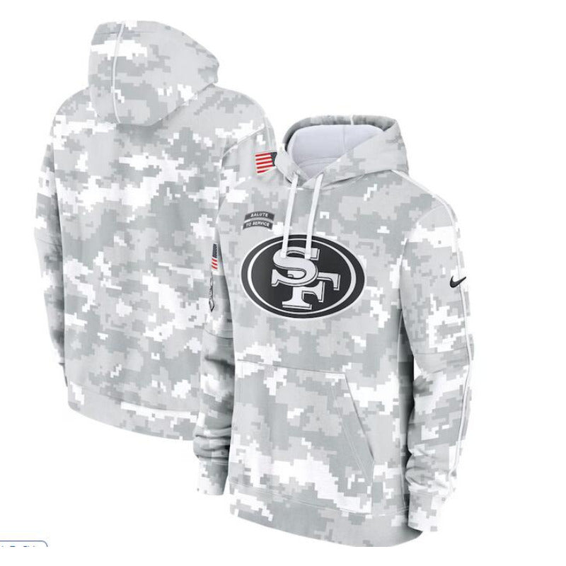 men/women/kids San Francisco 49ers 2024 Salute to Service Football Hoodies