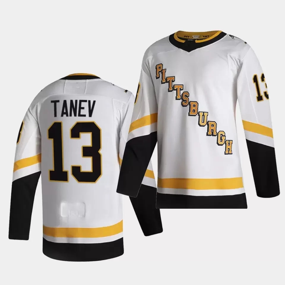 87 Sidney Crosby Pittsburgh Penguins 2021 Reverse Retro Jersey 66 Mario Lemieux 71 Evgeni Malkin 58 Letang 59 Jake Guentzel Hockey Jerseys