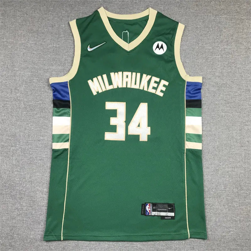 Milwaukee Bucks Giannis Antetokounmpo NO.34 Basketball Jersey