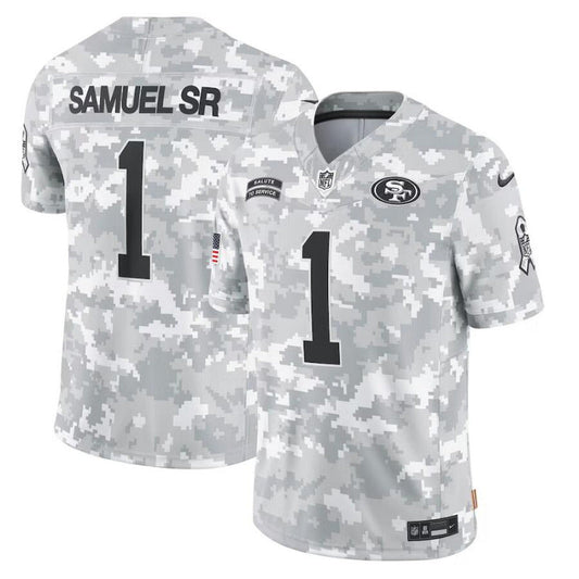 men/women/kids San Francisco 49ers Deebo Samuel Sr No.1 2024 Salute To Service Jersey