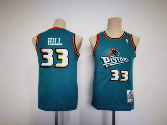 Kids Detroit Pistons Hill NO.33 Basketball Jersey