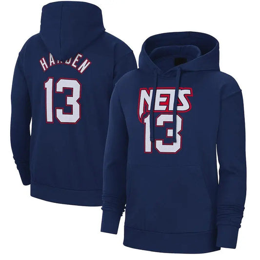 men/women/kids Brooklyn Nets James Harden NO.13 Navy Basketball Hoodies