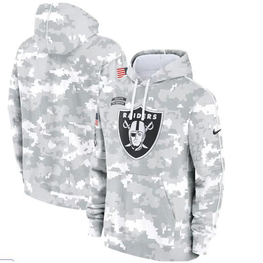 men/women/kids Las Vegas Raiders 2024 Salute to Service Football Hoodies