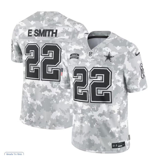 men/women/kids Dallas Cowboys Emmitt Smith No.22 2024 Salute To Service Jersey