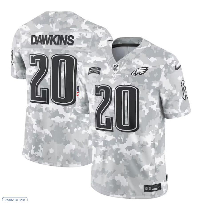 men/women/kids Philadelphia Eagles Brian Dawkins No.20 2024 Salute To Service Jersey