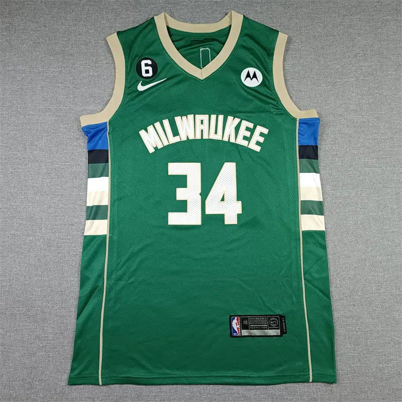 Milwaukee Bucks Giannis Antetokounmpo NO.34 Basketball Jersey