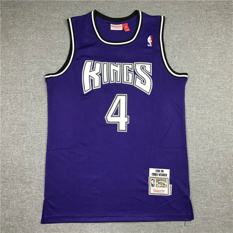 Sacramento Kings Webber NO.4 Basketball Jersey