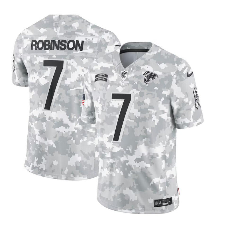 men/women/kids Atlanta Falcons Bijan Robinson No.7 2024 Salute To Service Jersey