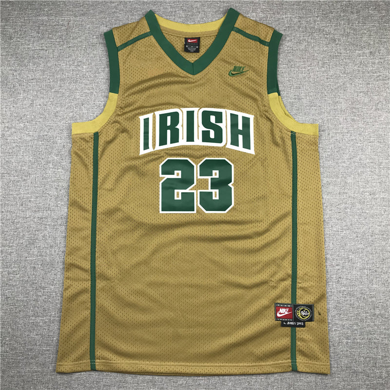 Los Angeles Lakers Lebron James NO.23 high school irish Basketball Jersey