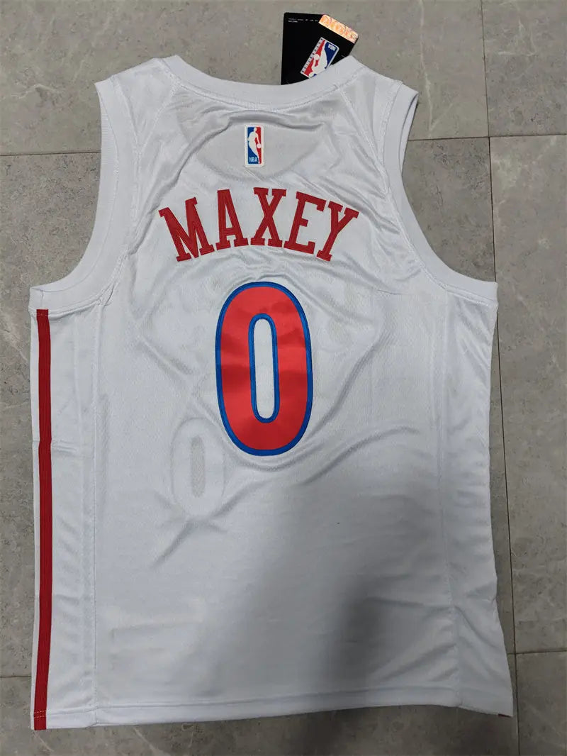 Philadelphia 76ers Maxey NO.0 basketball Jersey