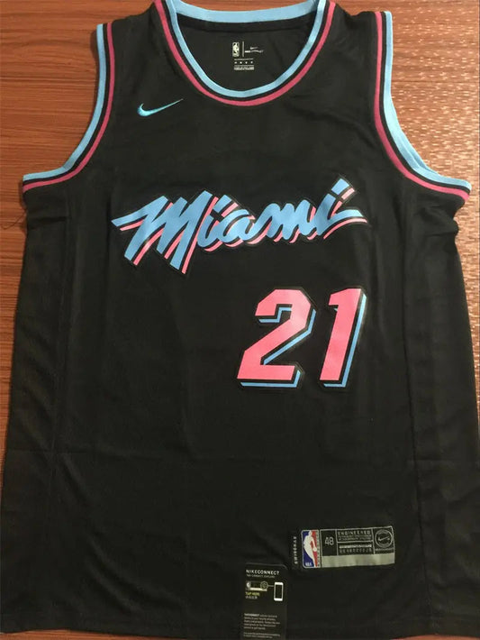 Miami Heat whiteside NO.21 Blue Basketball Jersey