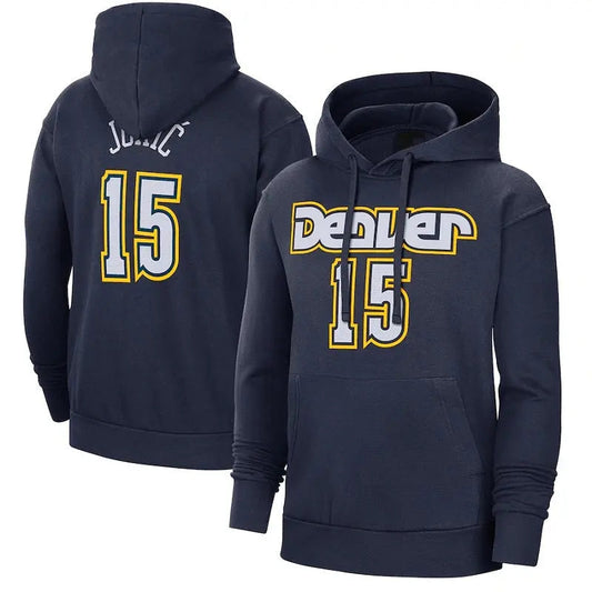 men/women/kids Denver Nuggets Nikola Jokic NO.15 Black Basketball Hoodies