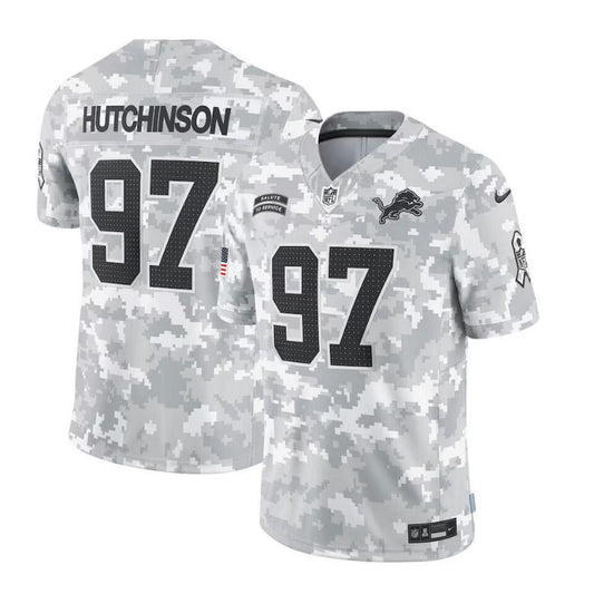 men/women/kids Detroit Lions Aidan Hutchinson No.97 2024 Salute To Service Jersey