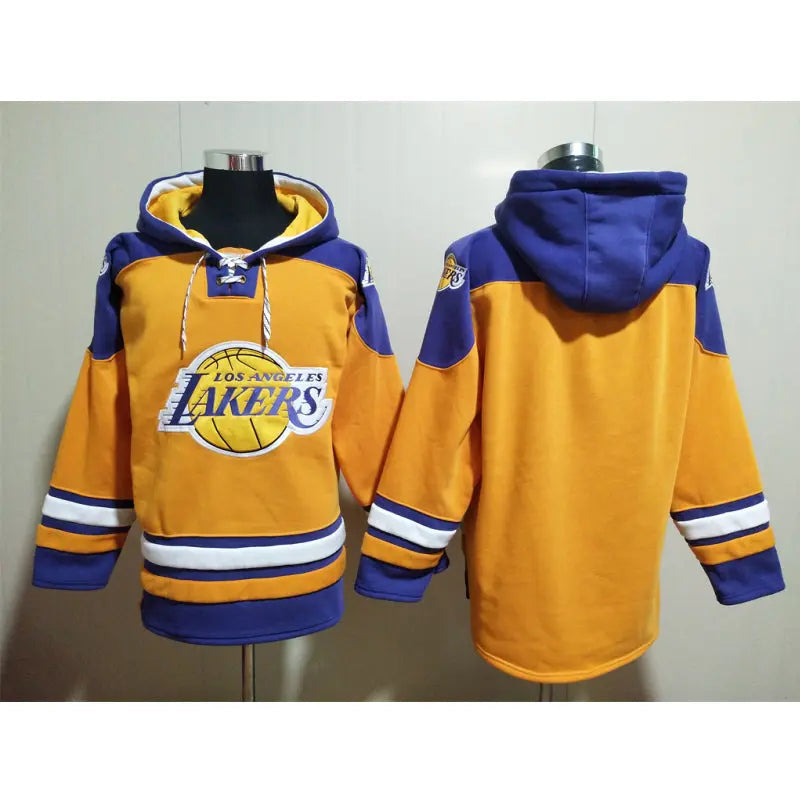 men/women/kids Los Angeles Lakers Yellow Basketball Hoodies