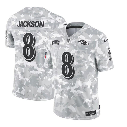 men/women/kids Baltimore Ravens Lamar Jackson No.8 2024 Salute To Service Jersey