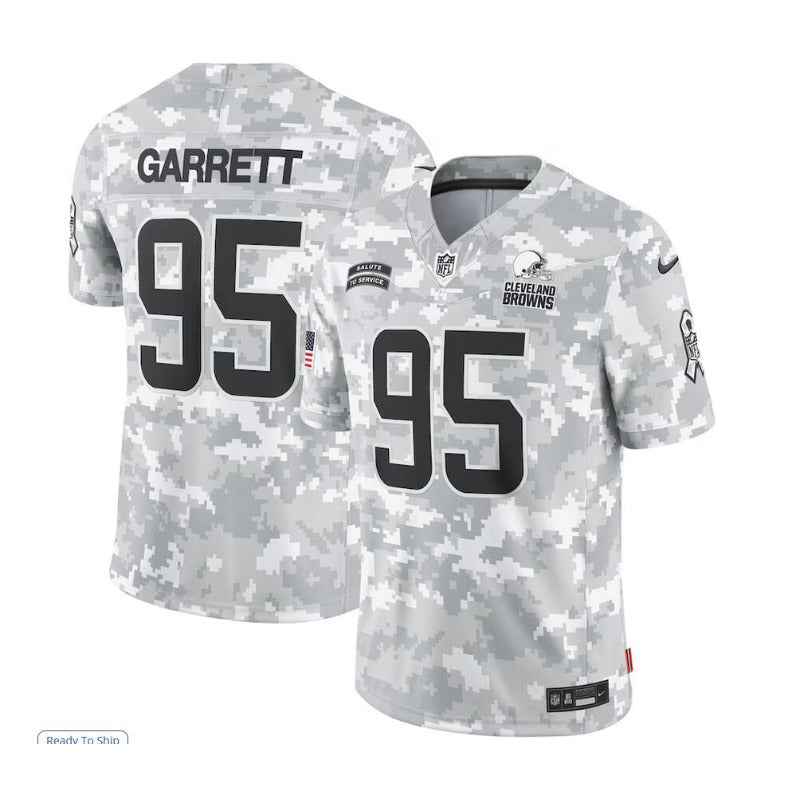 men/women/kids Cleveland Browns Myles Garrett No.95 2024 Salute To Service Jersey