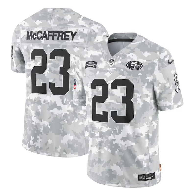 men/women/kids San Francisco 49ers Christian McCaffrey No.23 2024 Salute To Service Jersey