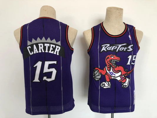 Kids Toronto Raptors Carter NO.15 Basketball Jersey