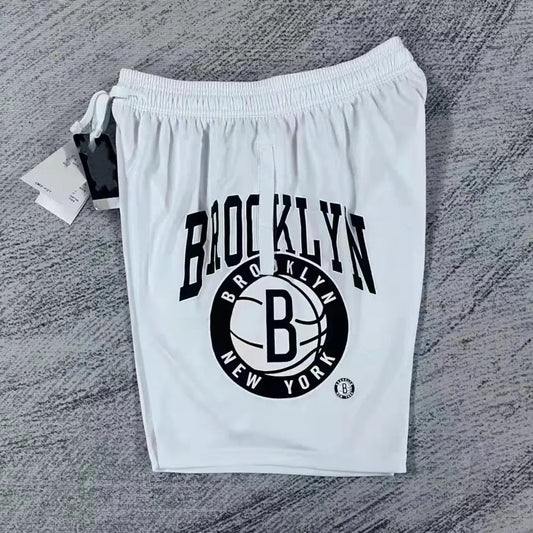 Brooklyn Nets white Basketball Shorts