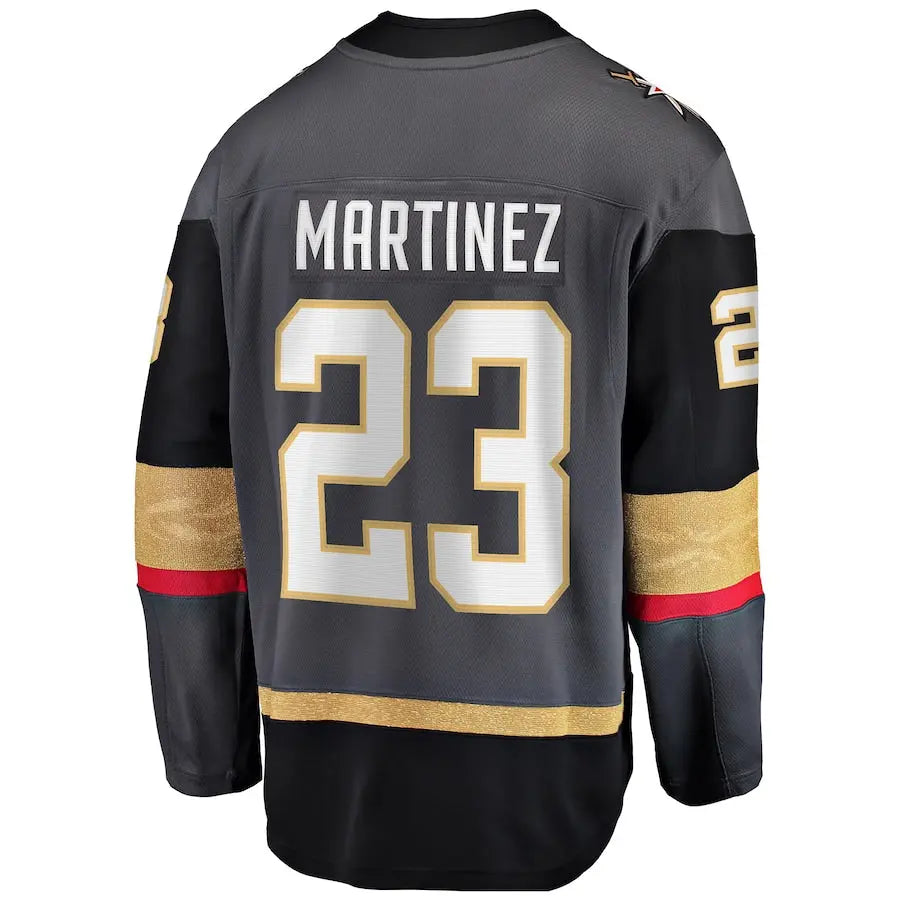 V.Golden Knights #23 Alec Martinez Fanatics Branded Breakaway Alternate Player Jersey Gray Stitched American Hockey Jerseys