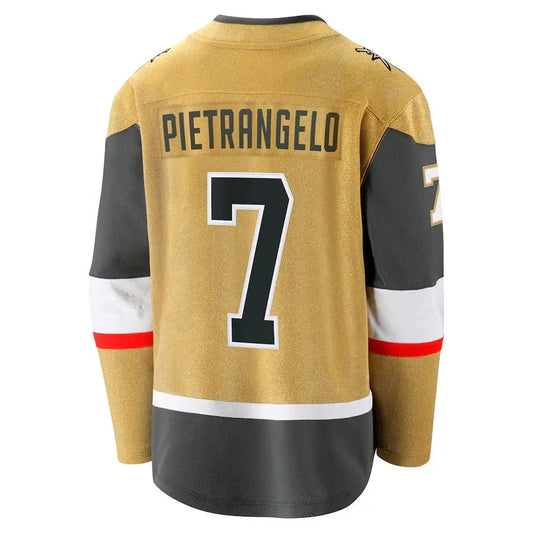 V.Golden Knights #7 Alex Pietrangelo Fanatics Branded Alternate Premier Breakaway Player Jersey Gold Stitched American Hockey Jerseys