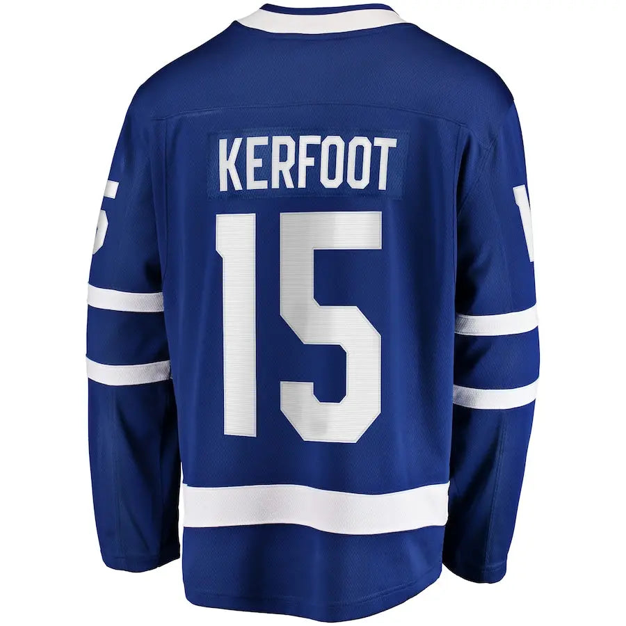 T.Maple Leafs  #15 Alexander Kerfoot Fanatics Branded Replica Player Jersey Blue Stitched American Hockey Jerseys