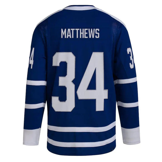 T.Maple Leafs #34 Auston Matthews Reverse Retro 2.0 Authentic Player Jersey Blue Stitched American Hockey Jerseys