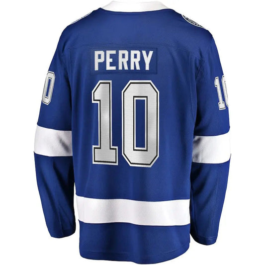 TB.Lightning #10 Corey Perry Fanatics Branded Home Breakaway Player Jersey  Blue Stitched American Hockey Jerseys