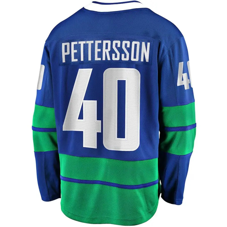 V.Canucks #40 Elias Pettersson Fanatics Branded 2019-20 Alternate Premier Breakaway Player Jersey Blue Stitched American Hockey Jerseys