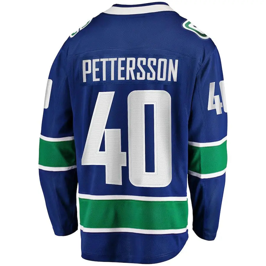 V.Canucks #40 Elias Pettersson Fanatics Branded 2019-20 Home Premier Breakaway Player Jersey  Stitched American Hockey Jerseys